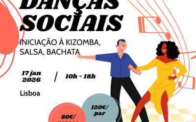 DANÇAS SOCIAIS – INICIAÇÃO À KIZOMBA, SALSA, BACHATA – 17 jan 2026 – LISBOA