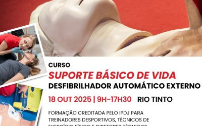 CURSO DE SUPORTE BÁSICO DE VIDA COM DESFIBRILHAÇÃO AUTOMÁTICA EXTERNA – PORTO – 18 out 2025