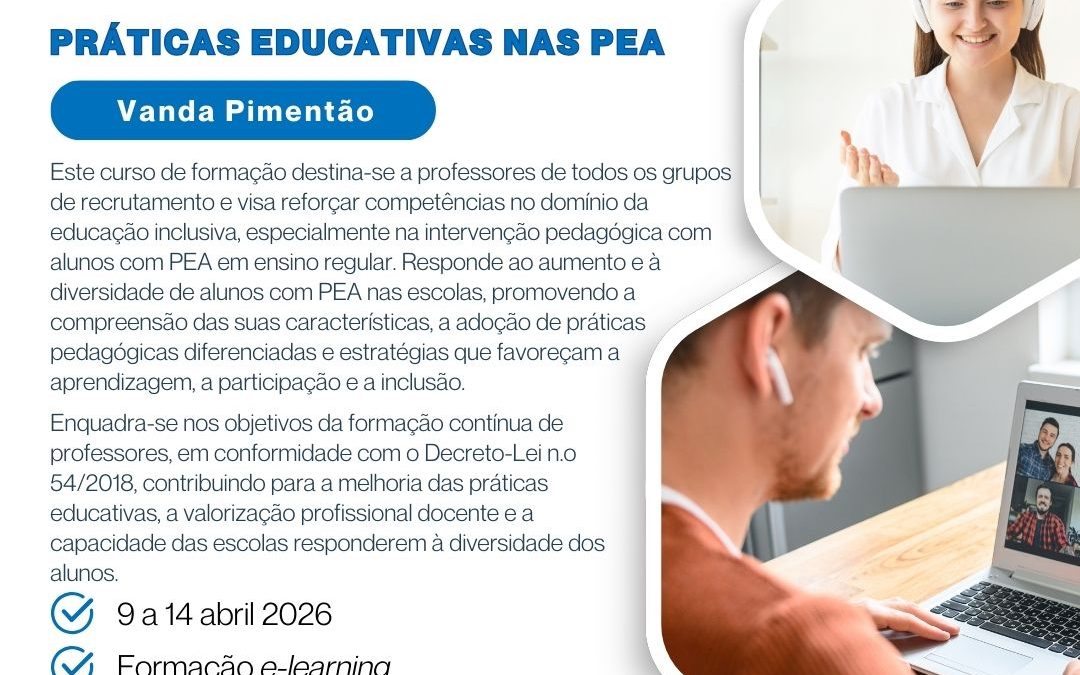 COMPREENDER, INCLUIR E INTERVIR: PRÁTICAS EDUCATIVAS NAS PEA – 9 a 14 abr 2026