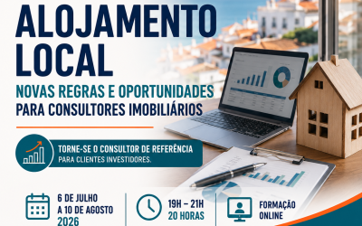 ALOJAMENTO LOCAL – NOVAS REGRAS E OPORTUNIDADES PARA CONSULTORES IMOBILIÁRIOS – 6 jul a 10 ago 2026