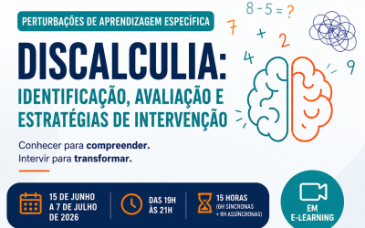 AVALIAÇÃO E INTERVENÇÃO NAS PERTURBAÇÕES DE APRENDIZAGEM ESPECÍFICAS – DISCALCULIA – 15 jun a 7 jul 2026