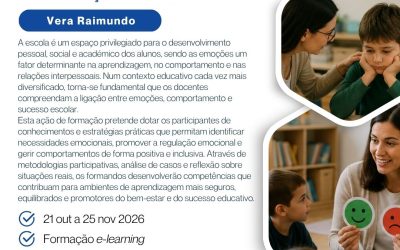 EDUCAR PARA SENTIR – EMOÇÕES, COMPORTAMENTO E INTERVENÇÃO EM SALA DE AULA – 21 out a 25 nov 2026