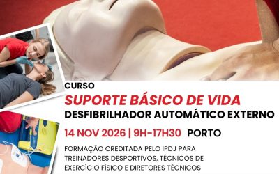 CURSO DE SUPORTE BÁSICO DE VIDA COM DESFIBRILHAÇÃO AUTOMÁTICA EXTERNA – PORTO – 14 nov 2026